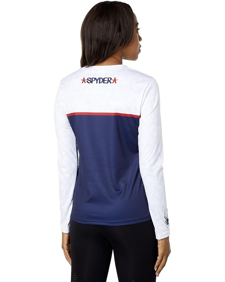 

Топ Spyder USA Snow Crew Long Sleeve Top, белый