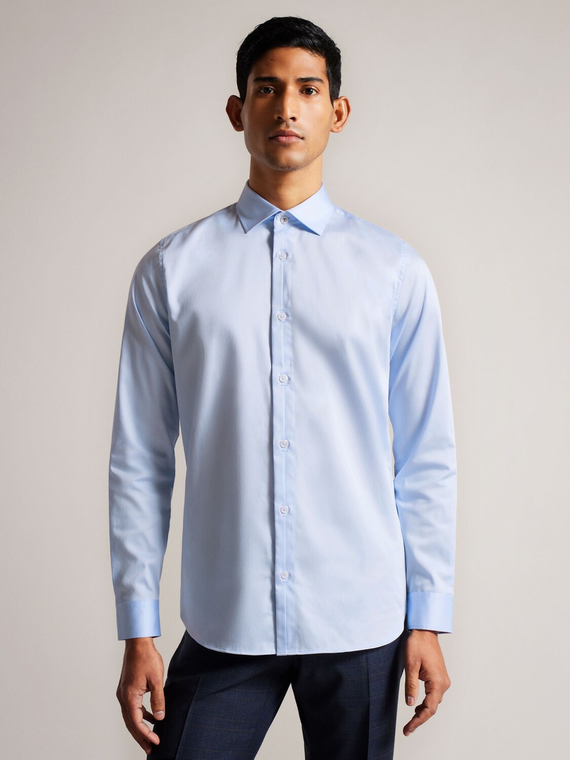 

Умная рубашка с длинным рукавом Ted Baker, голубая