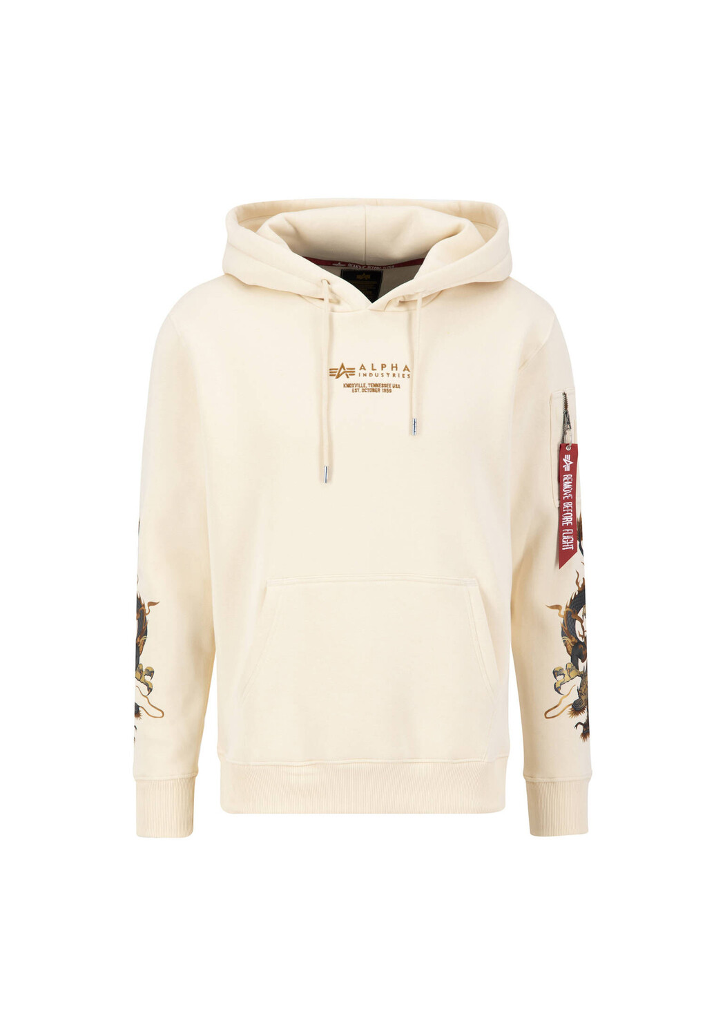 

Толстовка с эмблемой дракона Alpha Industries, бежевый
