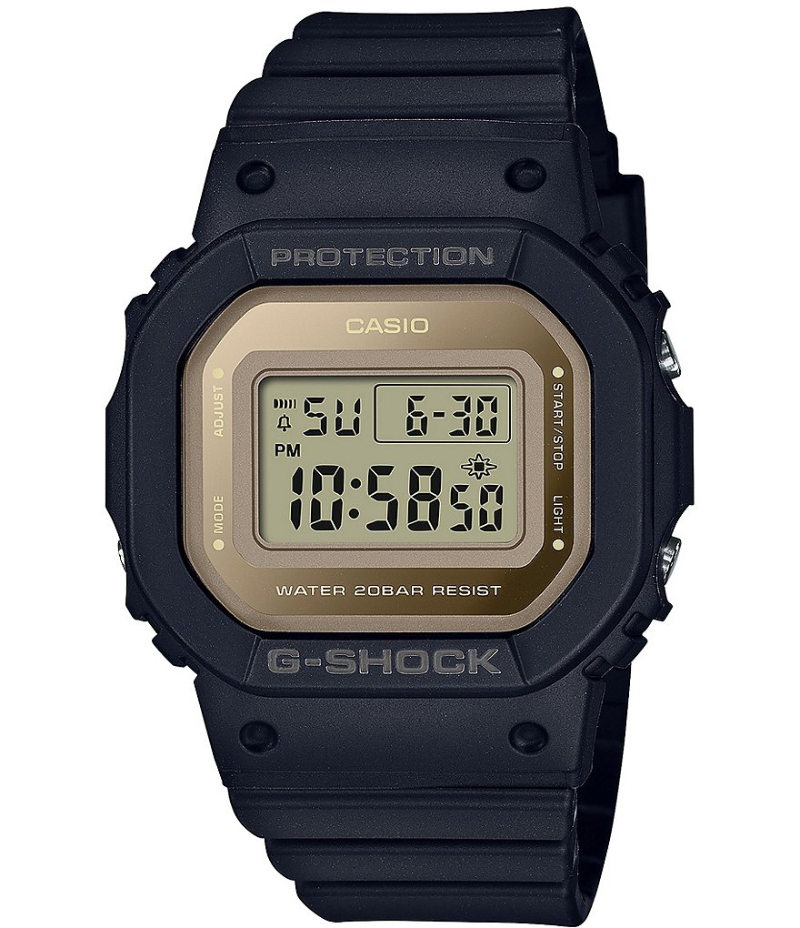 цена Цифровые часы G-Shock унисекс с черным полимерным ремешком, черный