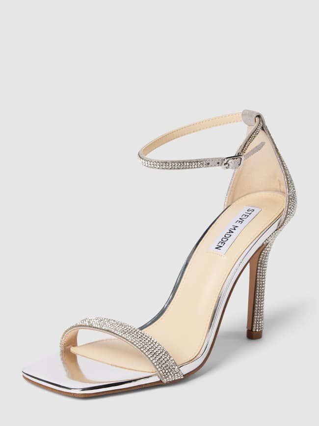 

Сандалии с отделкой стразами модель "UPHILL" Steve Madden, серебро