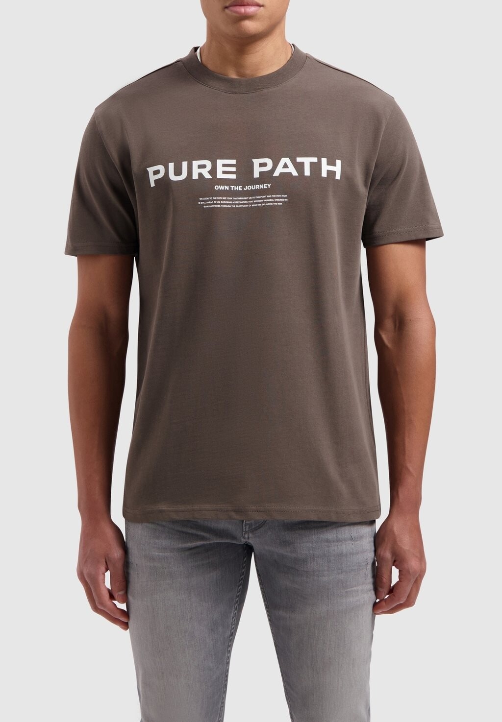 

Футболка с принтом CREWNECK Pure Path, коричневый
