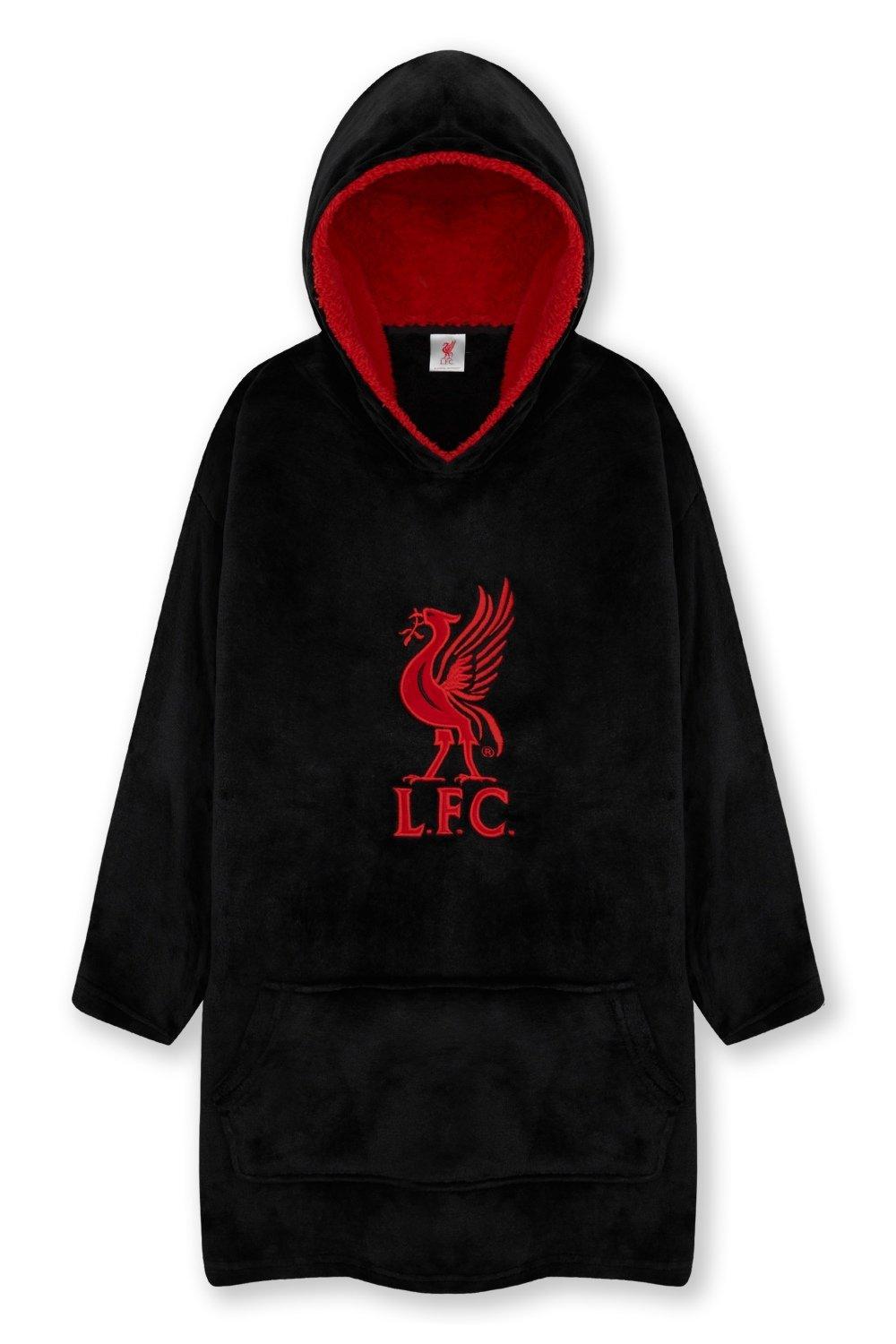 цена Объемное пончо с капюшоном Liverpool FC, черный