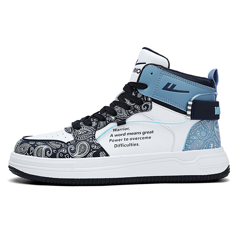 

Кроссовки WARRIOR Skateboarding Shoes Men High-top, белый/тёмно-синий