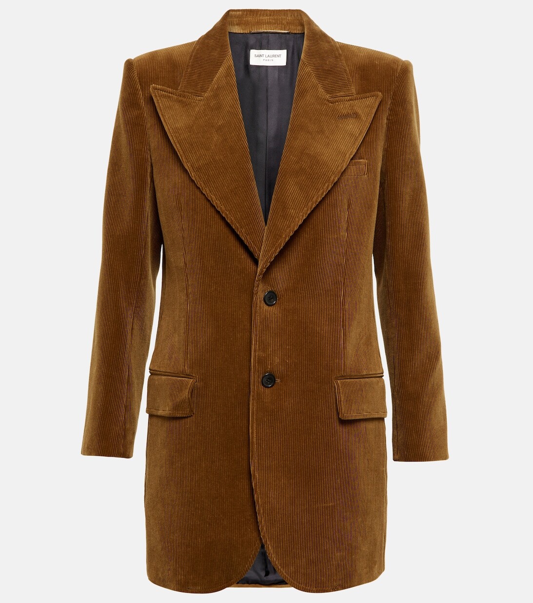 

Вельветовый блейзер SAINT LAURENT, коричневый