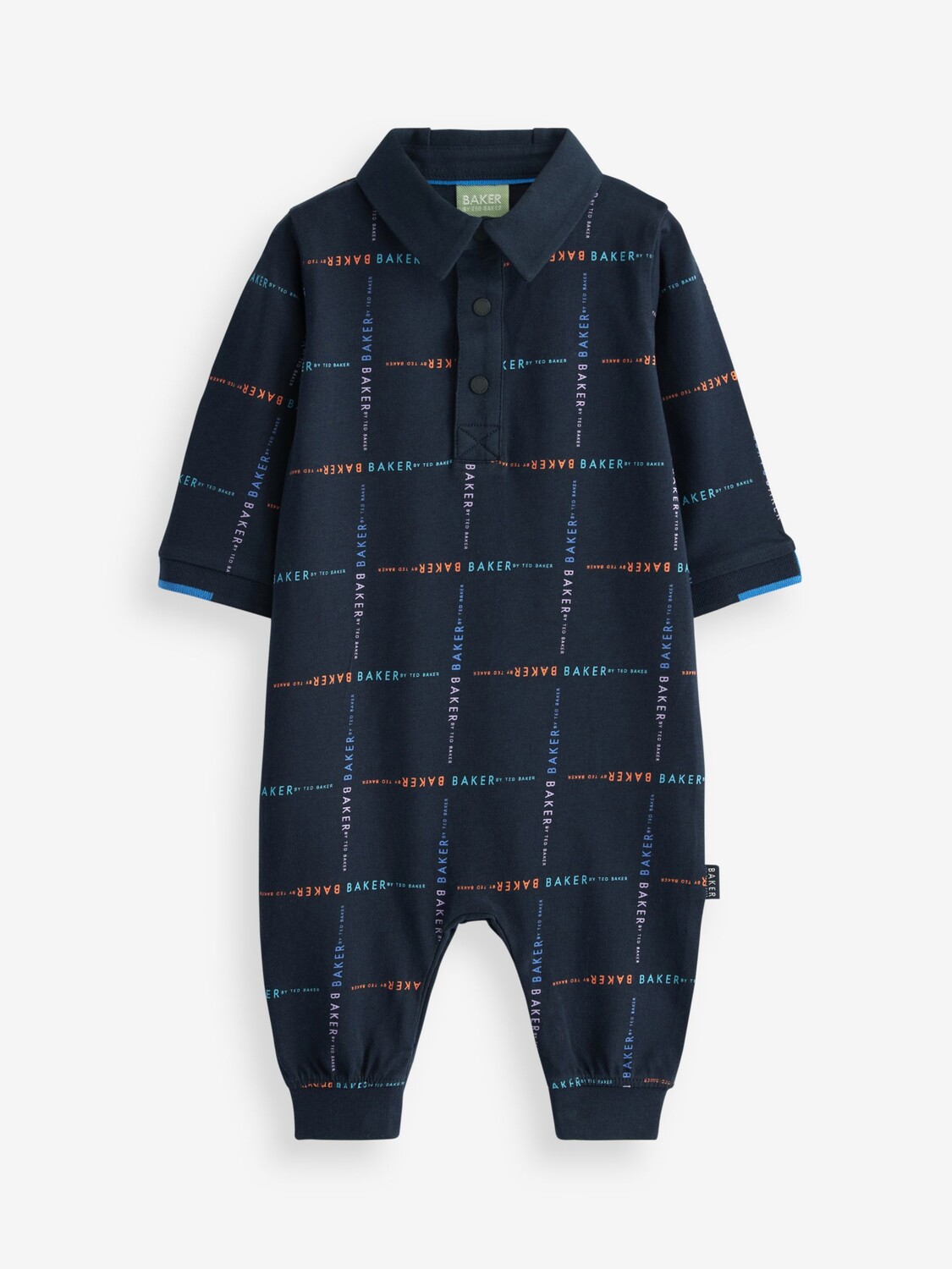

Умный комбинезон с логотипом Ted Baker Baby Grid, темно-синий/мульти