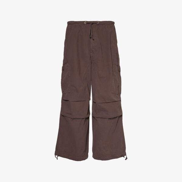 

Хлопковые брюки широкого кроя parachute Jaded London, коричневый