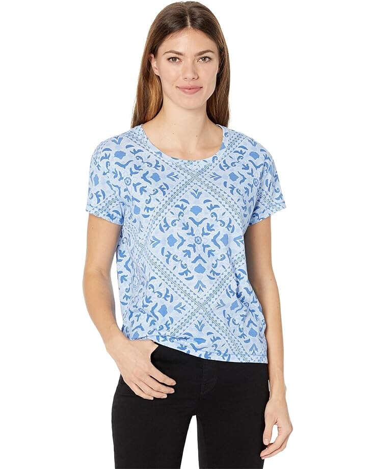 

Футболка Vineyard Vines Wavy Printed Stripe Surftee, цвет Calm Water