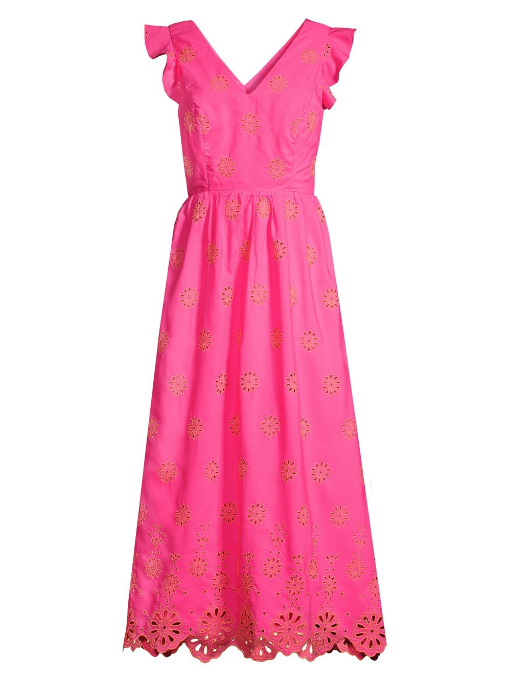 

Хлопковое платье миди с люверсами Lillyanne Lilly Pulitzer, розовый