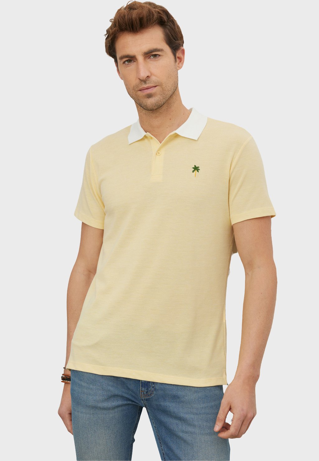 Рубашка-поло PLAIN AC&CO / ALTINYILDIZ CLASSICS, цвет Slim Fit Plain T-Shirt