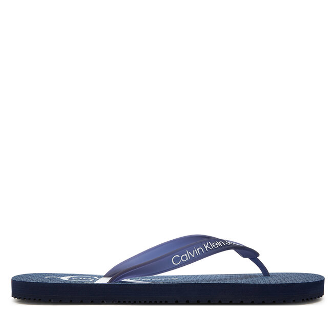 Сандалии Calvin Klein Jeans Beach Sandal Glossy YM0YM00952 Peacot/Dusk Blue 0G7, темно-синий бейсболка calvin klein темно синий