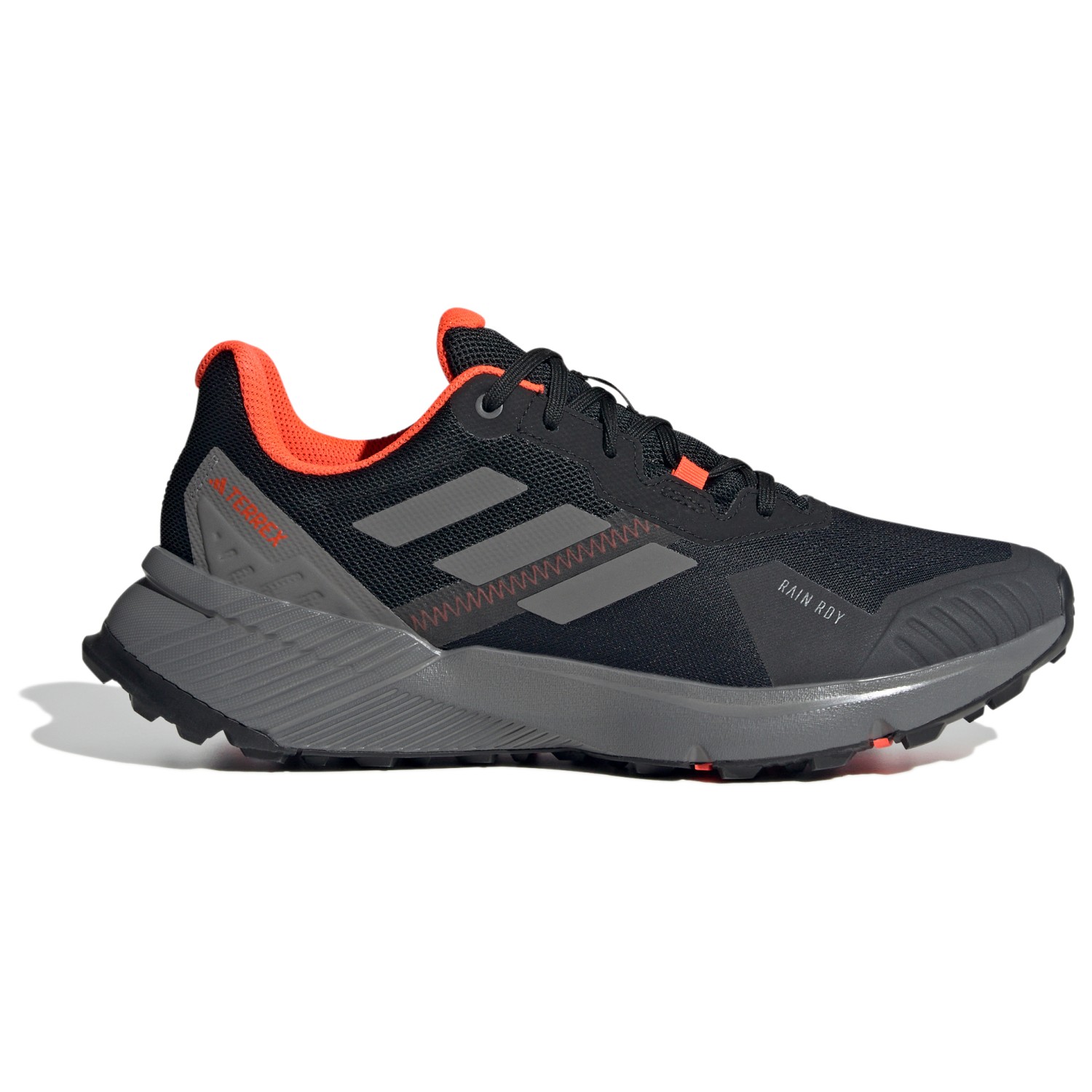 Кроссовки для бега по пересеченной местности Adidas Terrex Terrex Soulstride RAIN RDY, цвет Core Black/Grey Four/Solar Red