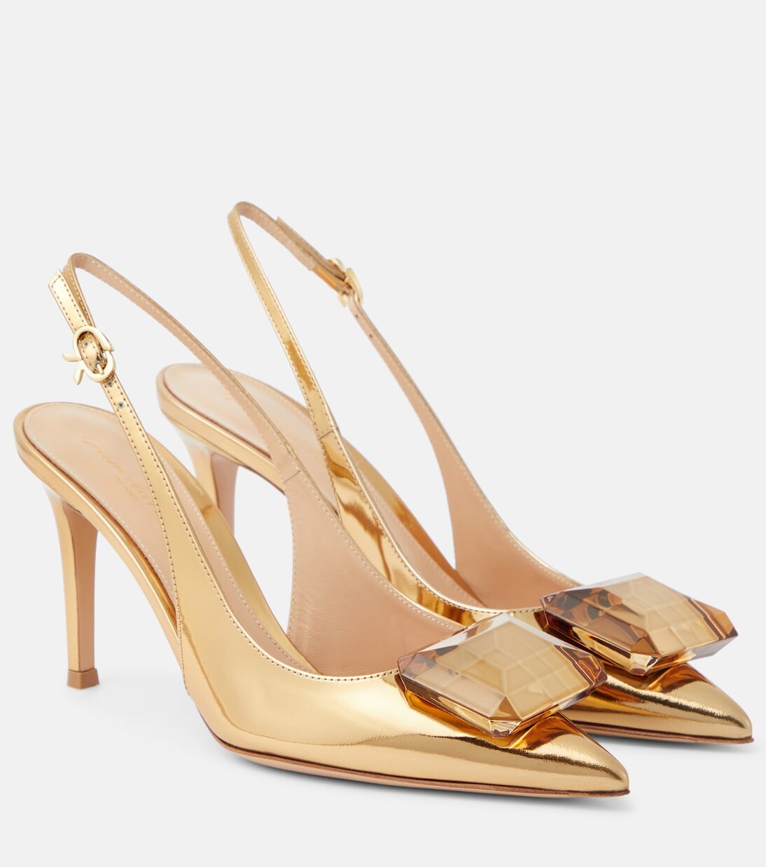 

Туфли jaipur из металлизированной кожи с пяткой на пятке Gianvito Rossi, золото, Желтый, Туфли jaipur из металлизированной кожи с пяткой на пятке Gianvito Rossi, золото