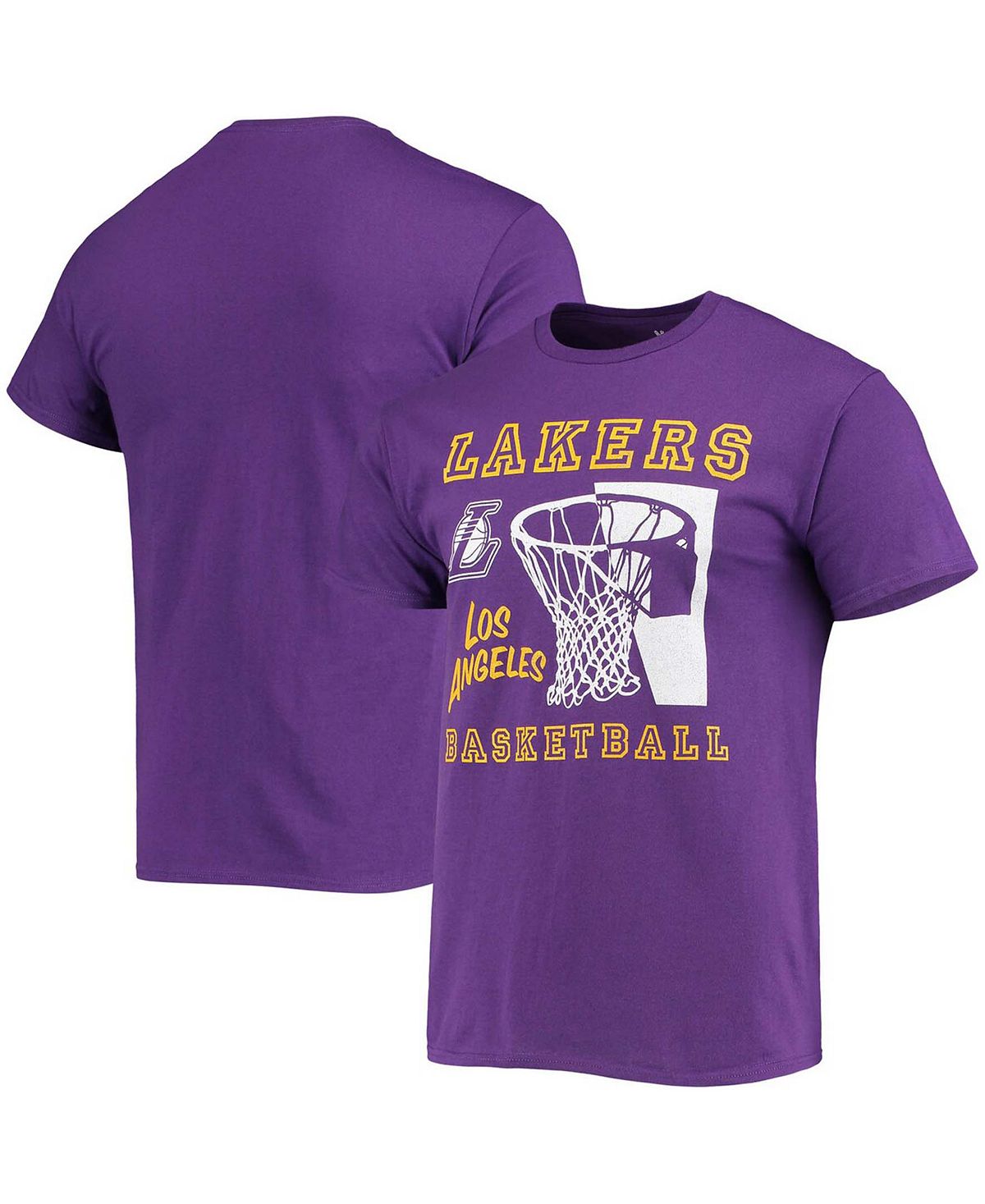 Мужская фиолетовая футболка Los Angeles Lakers Slam Dunk Junk Food аниме slam dunk футболка для мужчин sakuragi hanamichi kaede рукава футболка оверсайз японская манга женская с коротким рукавом бесплатная доставка