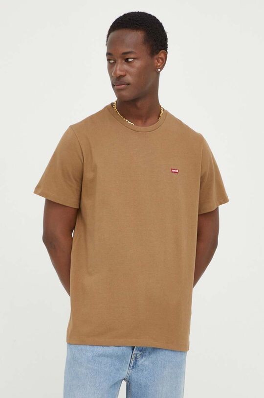 

Хлопковая футболка Levi's, коричневый