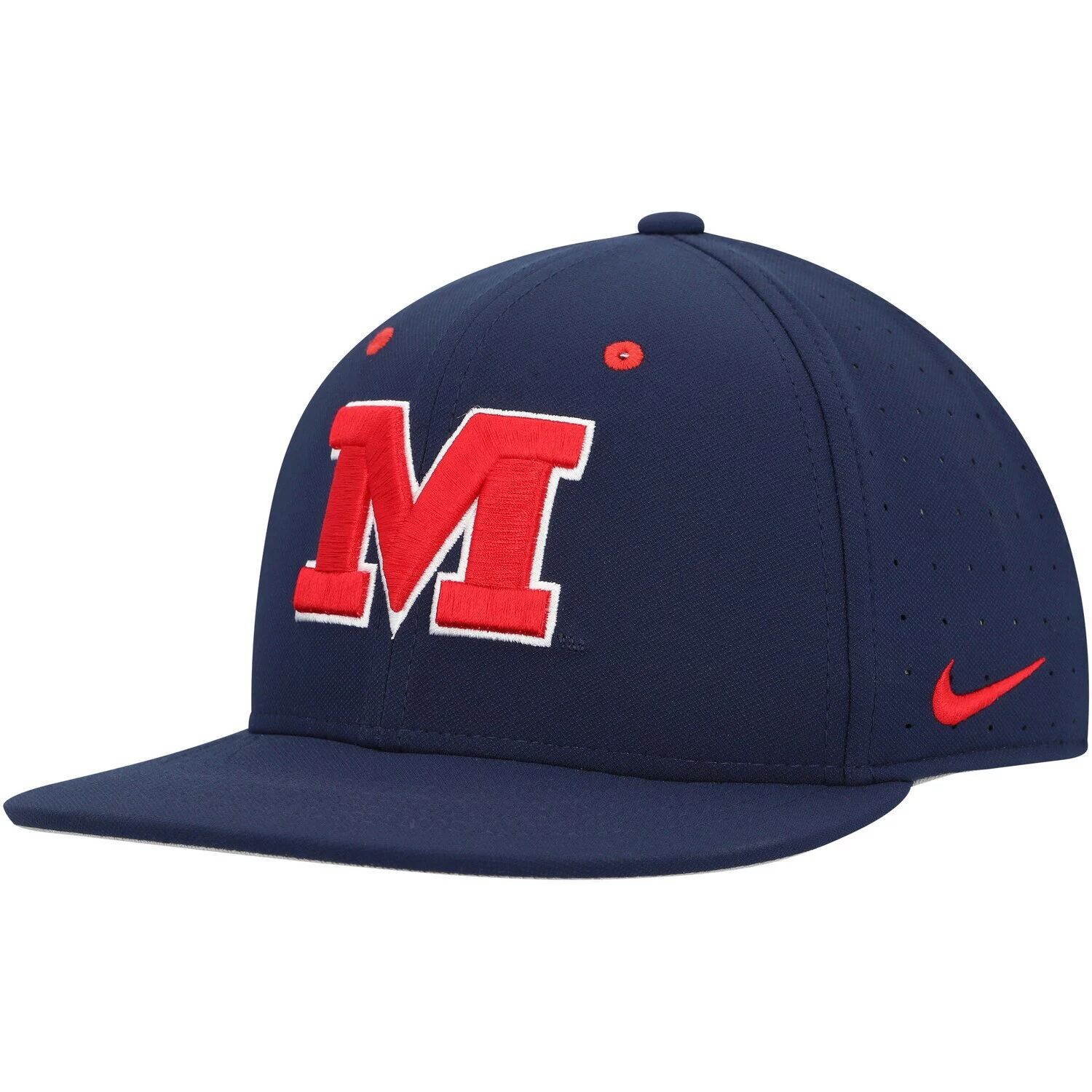 

Мужская темно-синяя приталенная бейсболка Nike Ole Miss Rebels Aero True Baseball Performance