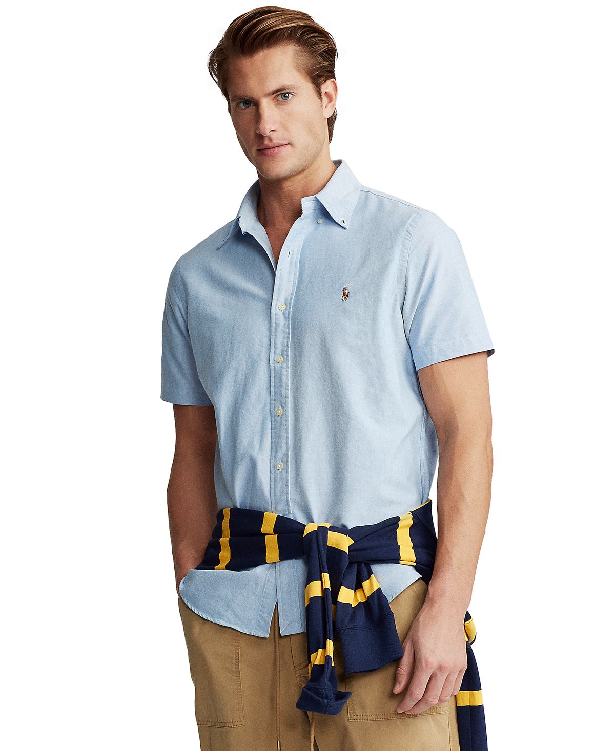 цена Мужская оксфордская рубашка классического кроя Polo Ralph Lauren