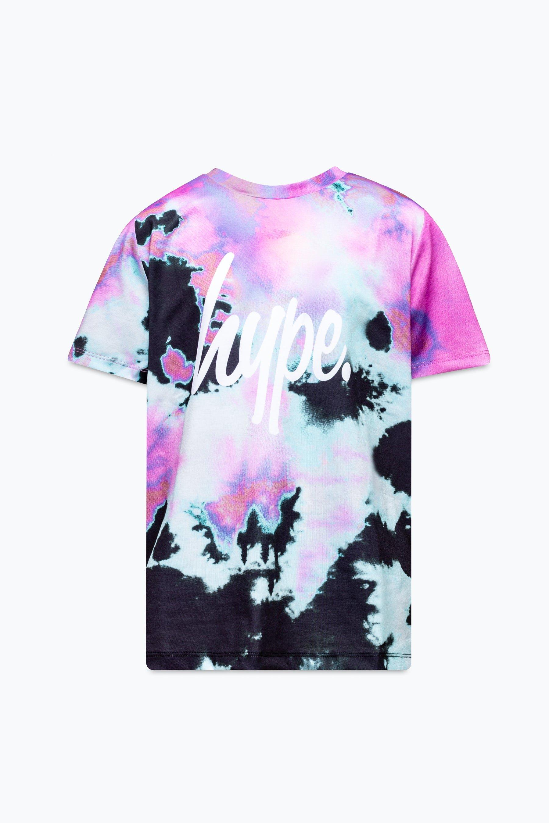 

Розовая футболка с надписью Tie Dye Hype, розовый