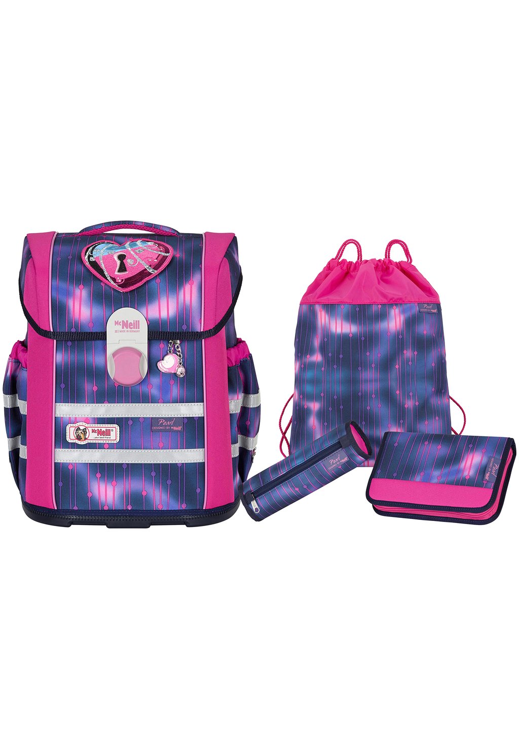 цена Набор школьных сумок SET 4 McNeill, цвет neon pink