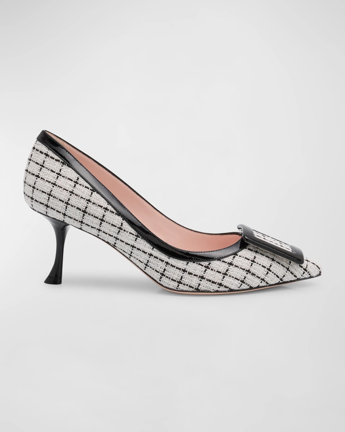 

Твидовые туфли с пряжкой Viv In The City Roger Vivier, белый/черный