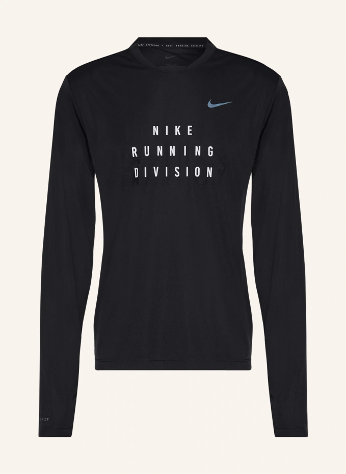 

Беговая рубашка dri-fit run division Nike, черный