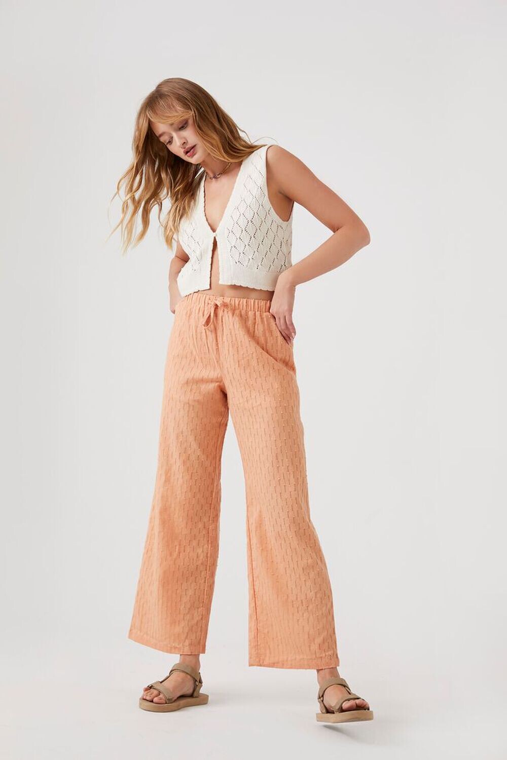 

Широкие брюки с текстурированным шнурком Forever 21