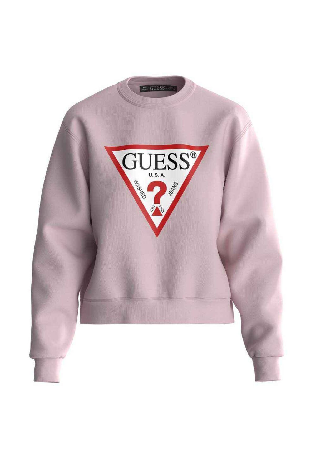 

Оригинальный флисовый женский свитшот Guess, розовый