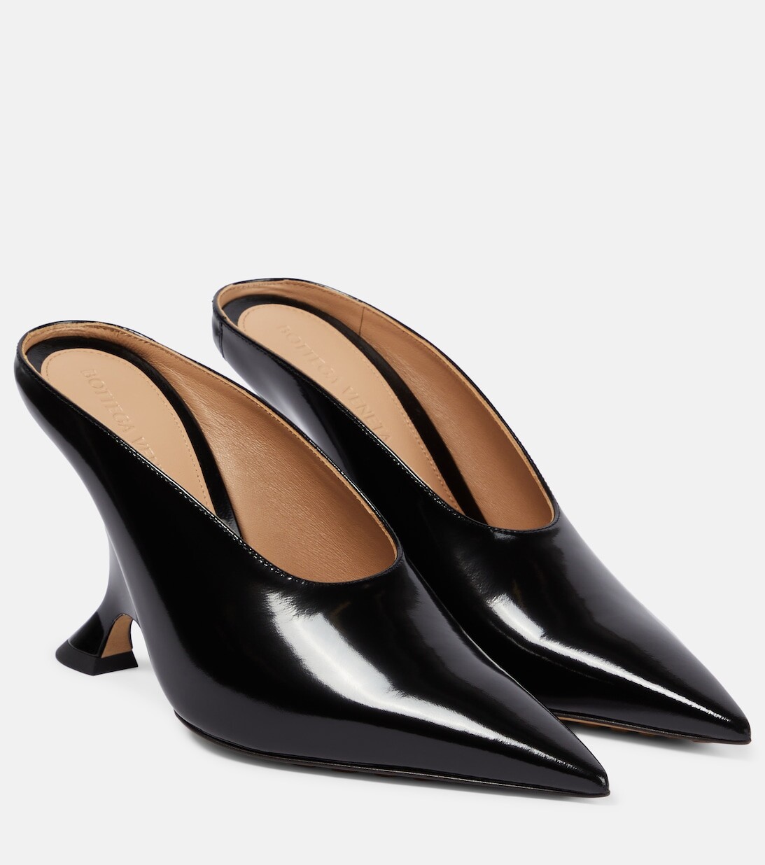 

Мюли Rocket из лакированной кожи Bottega Veneta, черный