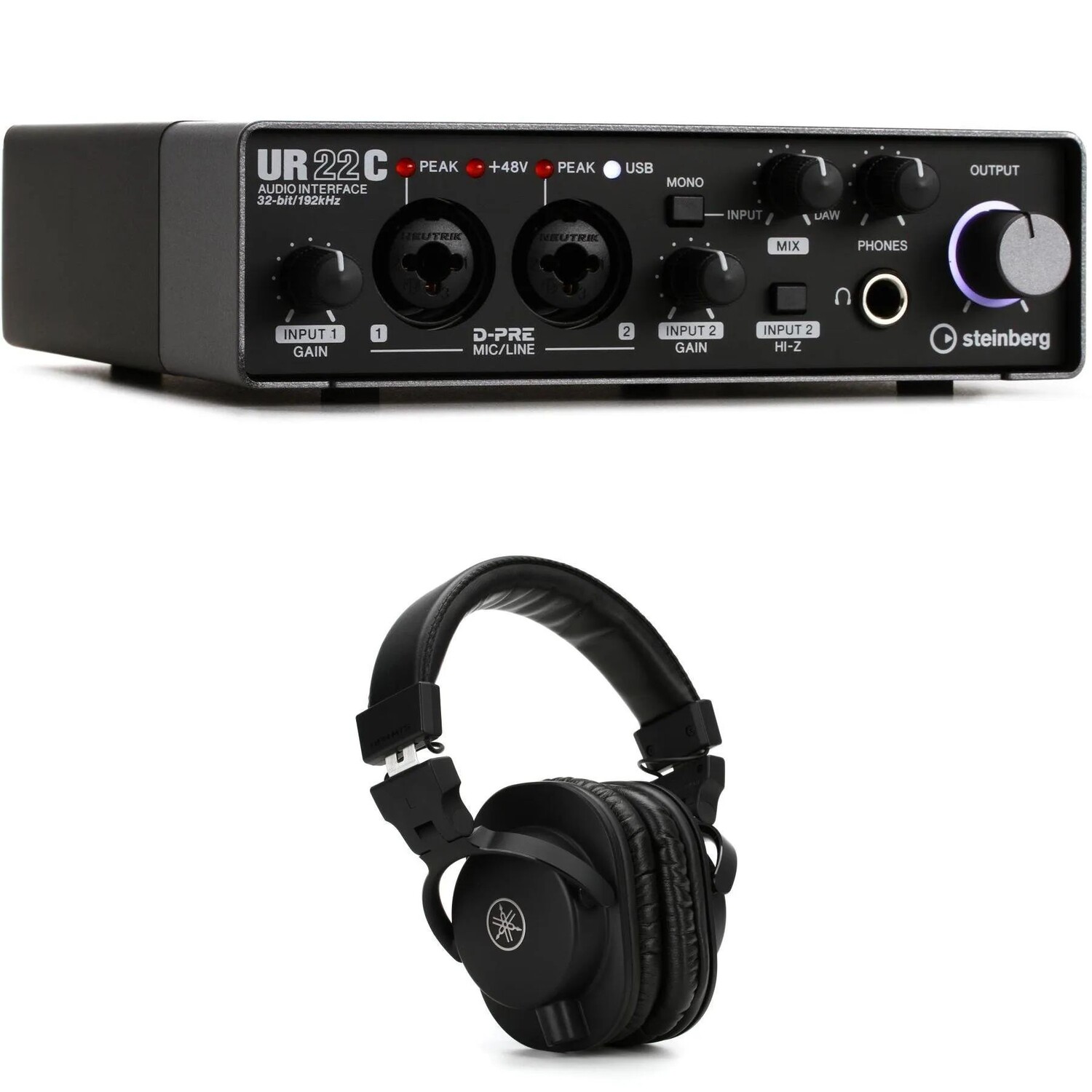 

Новый USB-аудиоинтерфейс и наушники Steinberg UR22C