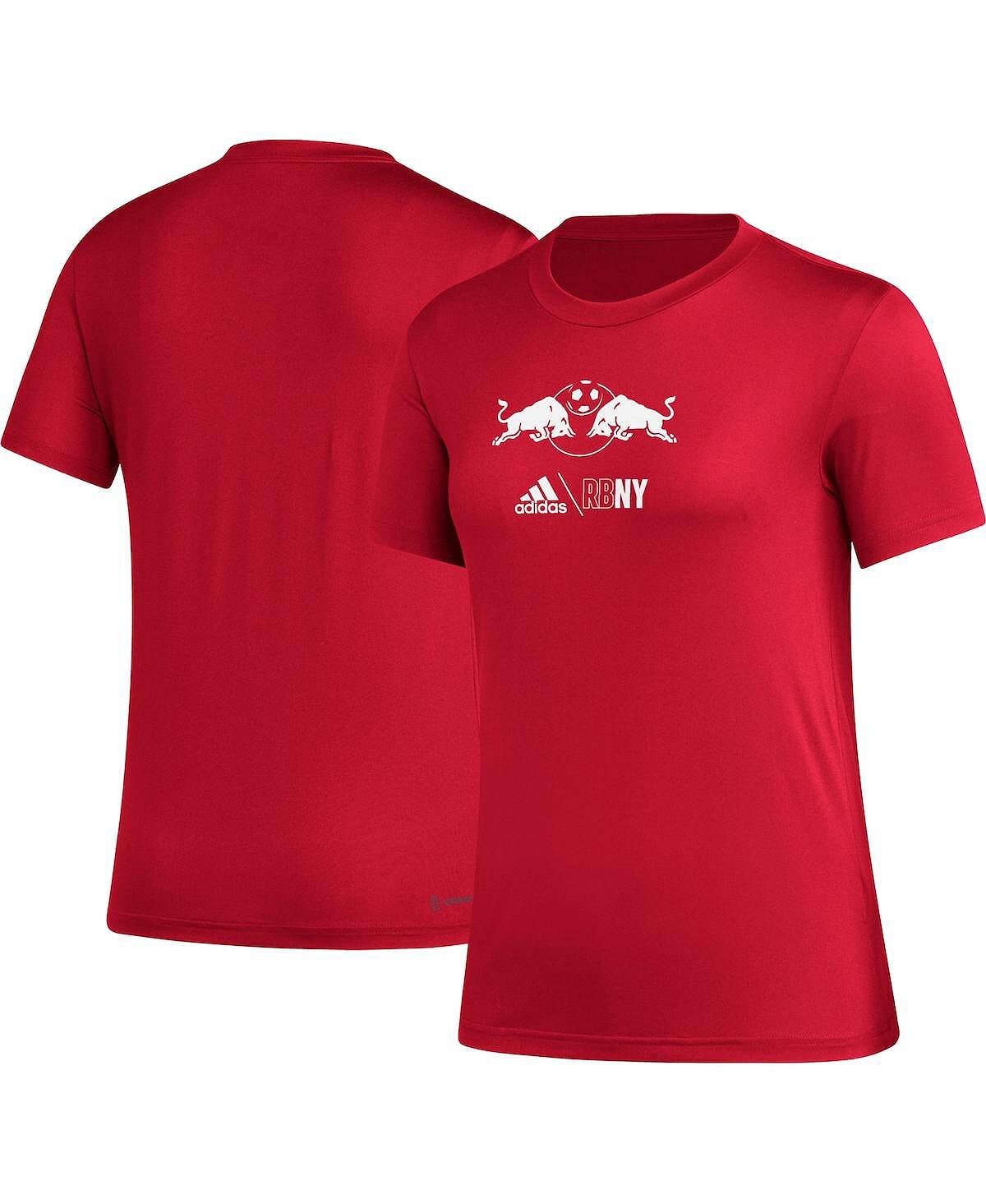 

Красная женская футболка New York Red Bulls AEROREADY Club Icon adidas, красный
