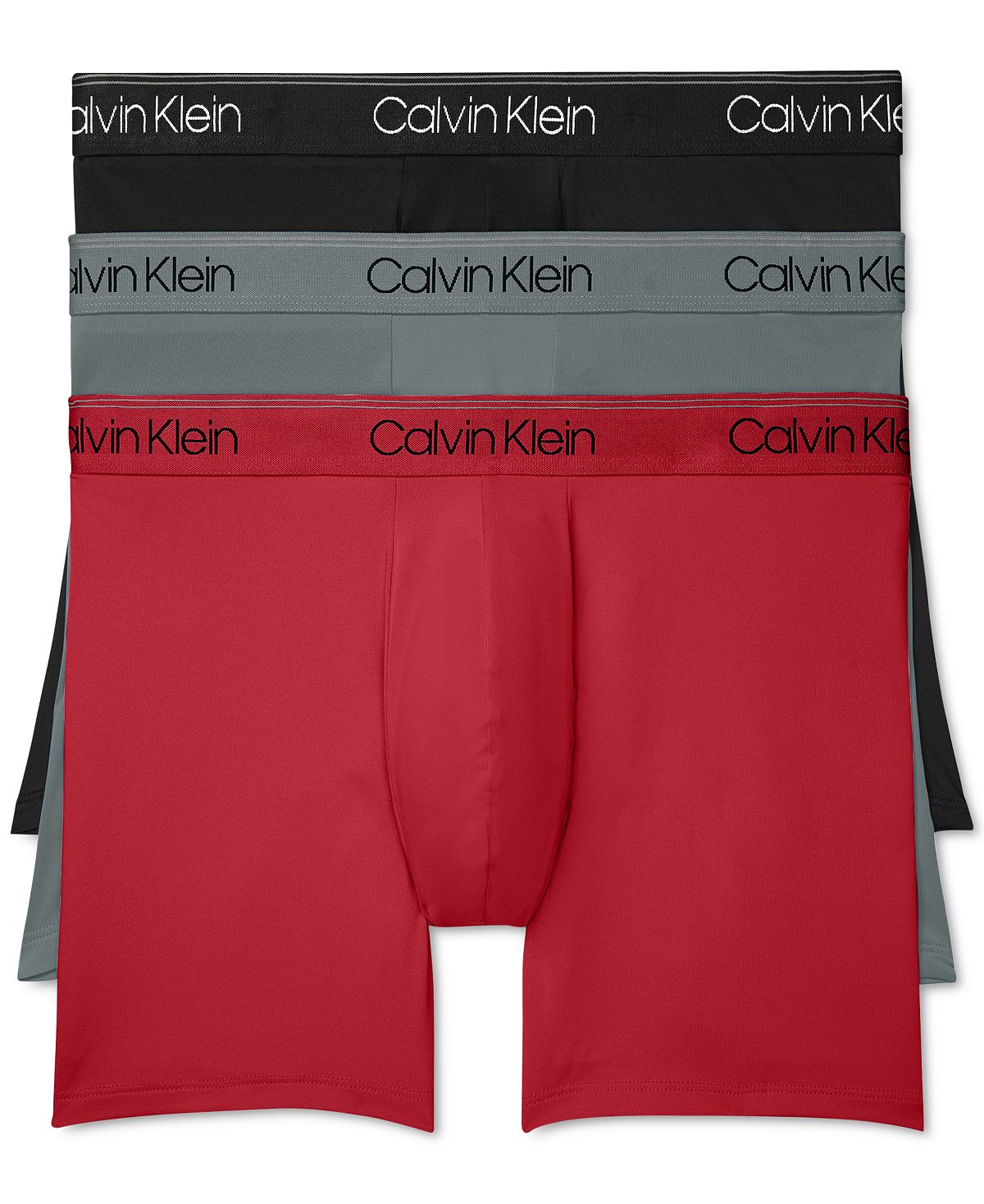 Мужские трусы-боксеры из микрофибры (3 пары), нижнее белье Calvin Klein