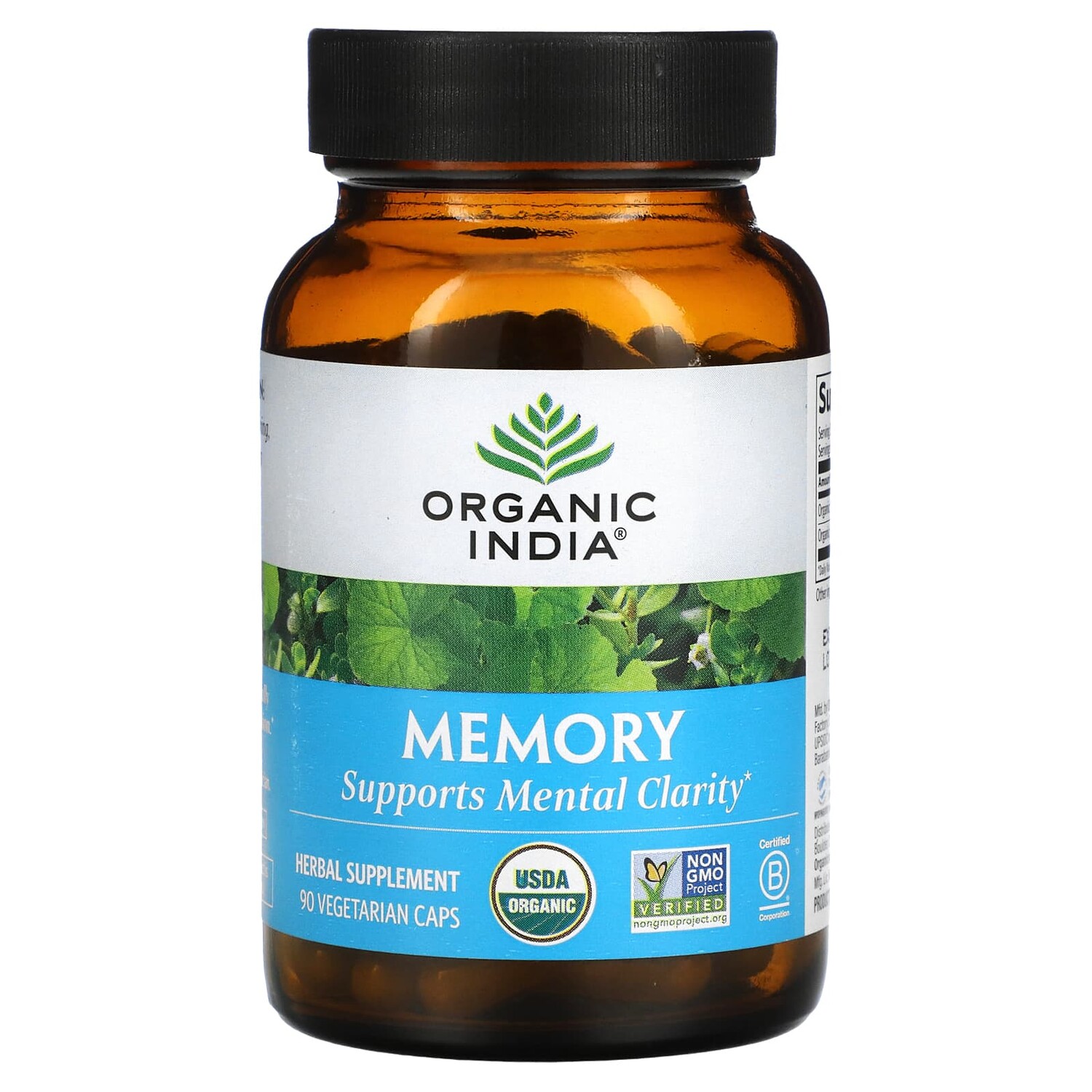

Память, 90 вегетарианских капсул, Organic India