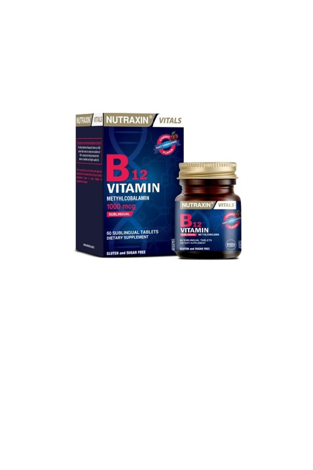 

Nutraxin Витамин B12 - 60 сублингвальных таблеток