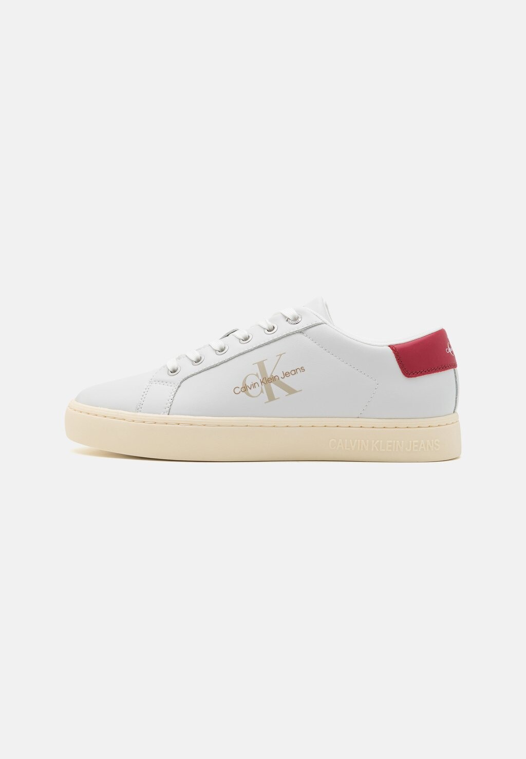 Низкие кроссовки Classic Cup Lace Up Calvin Klein Jeans, цвет bright white/creamy white/garnet