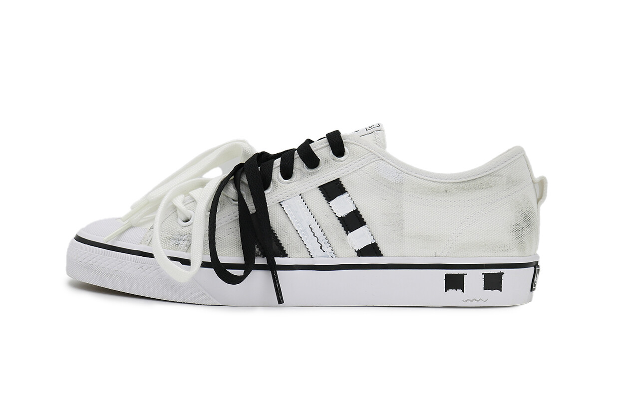 

Кроссовки adidas originals NIZZA Series Skateboarding Shoes Unisex Low-top Black, белый