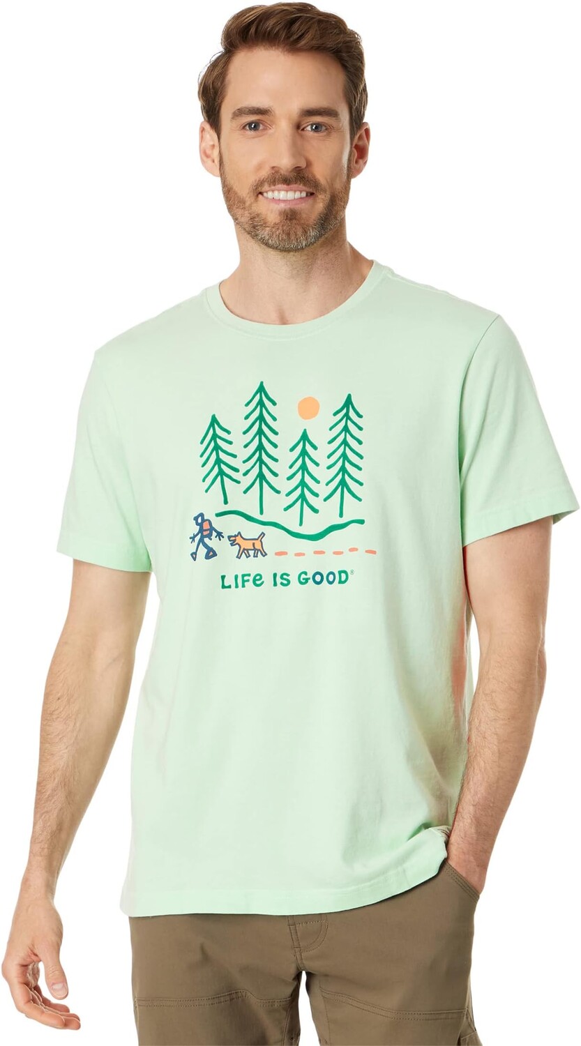 

Футболка Crusher с короткими рукавами для походов по лесу Life is Good, цвет Sage Green