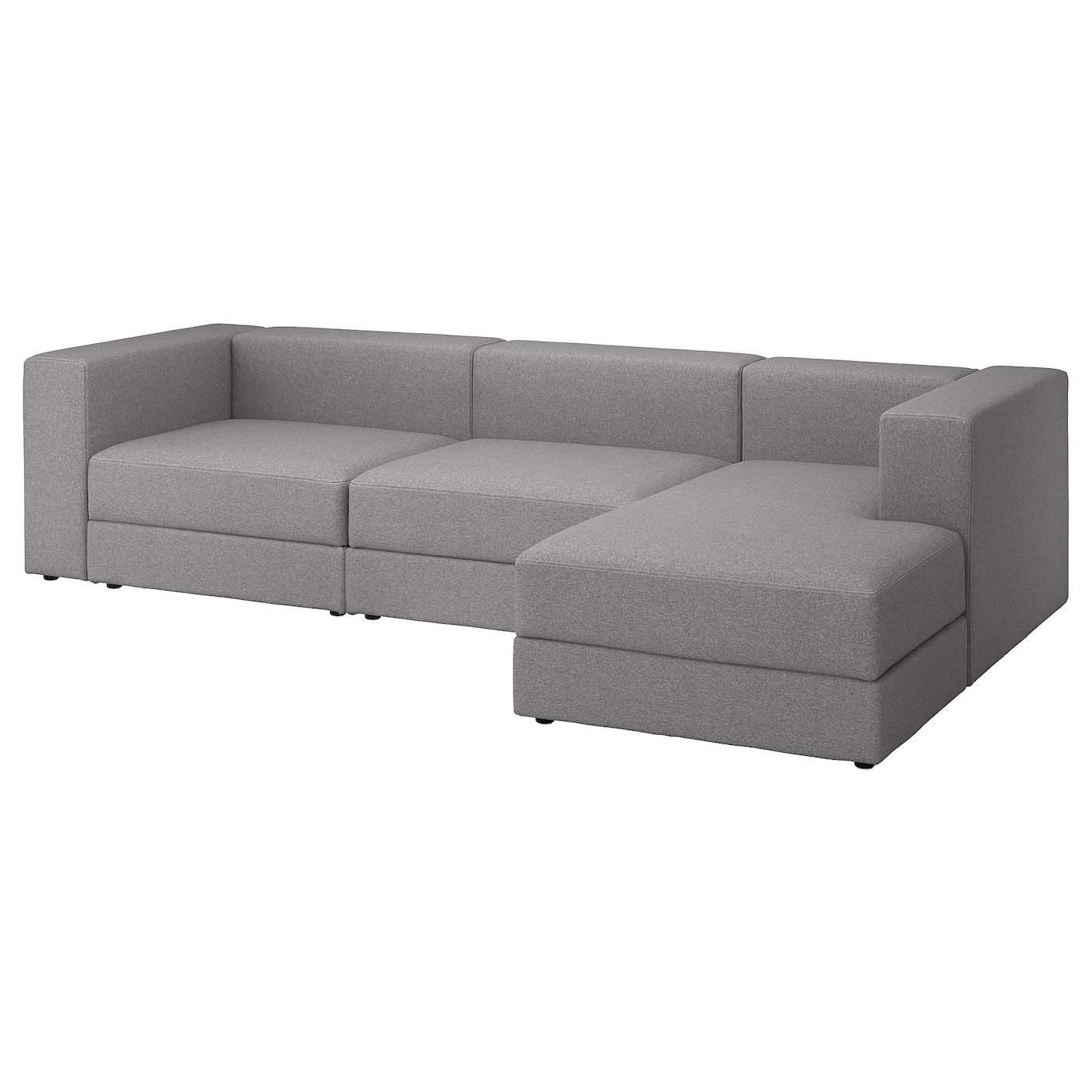 модульный диван ramart design мерсер премиум ultra ivory правый ДЖЭТТЕБО 4-местный диван + диван, правый/Тонеруд серый JÄTTEBO IKEA