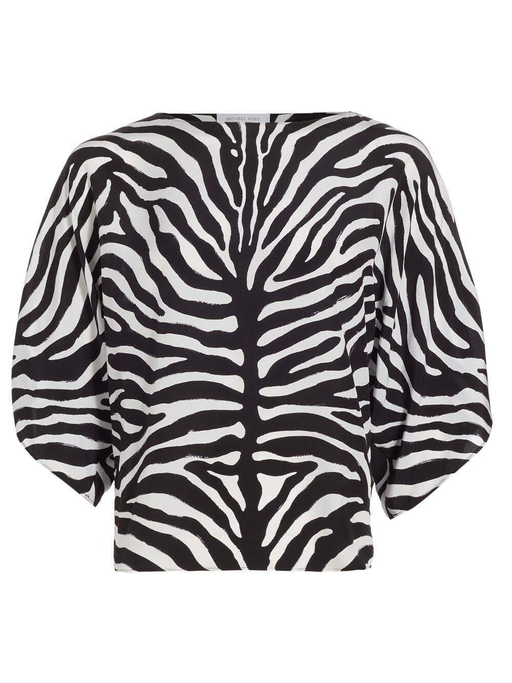 

Топ Nikki Brushstroke с принтом зебры Michael Kors Collection, белый