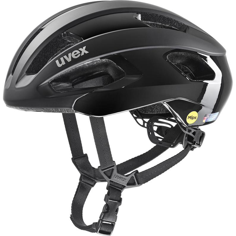 Велосипедный шлем Rise Pro MIPS Uvex, черный цена и фото