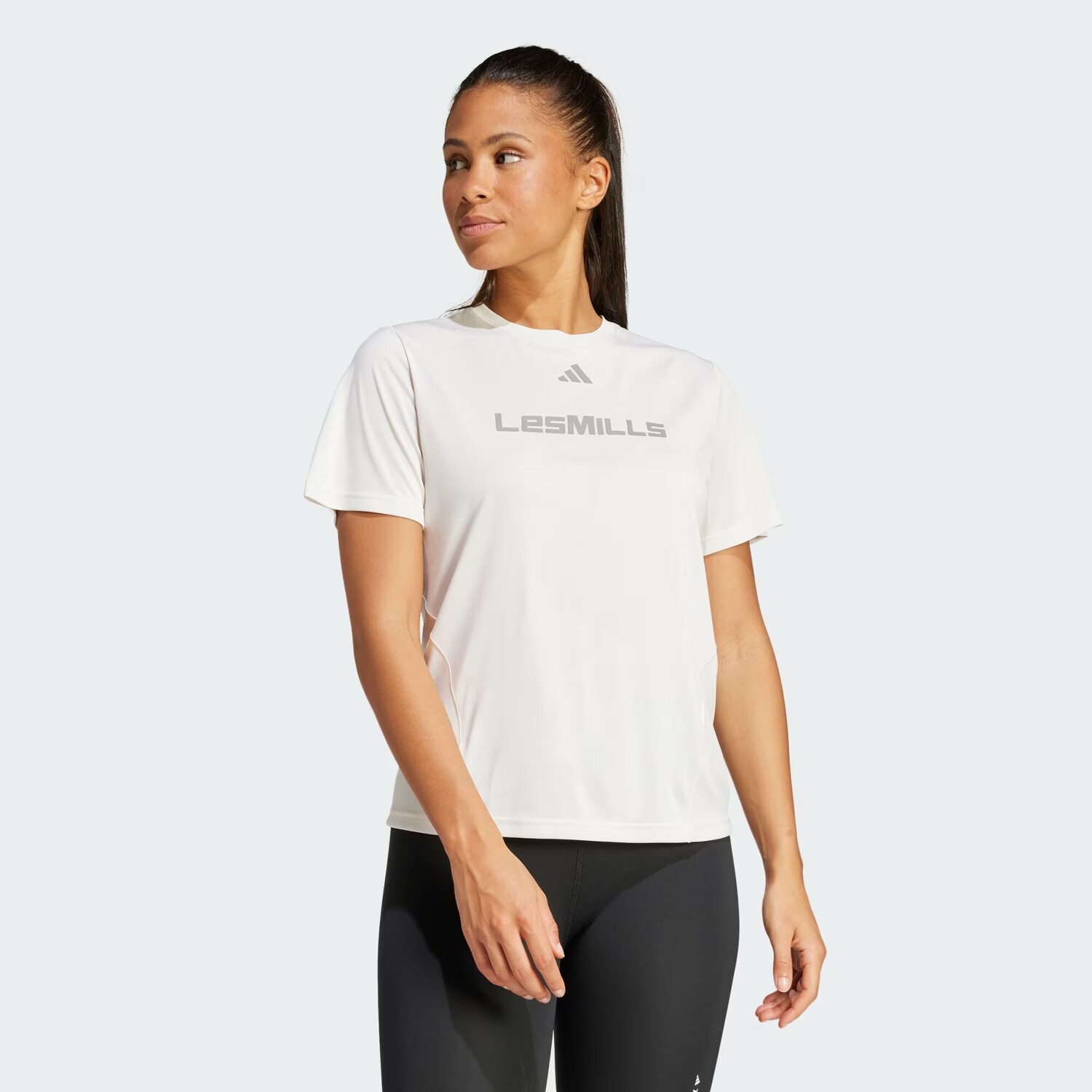 

Футболка с рисунком Les Mills Adidas, цвет Chalk White