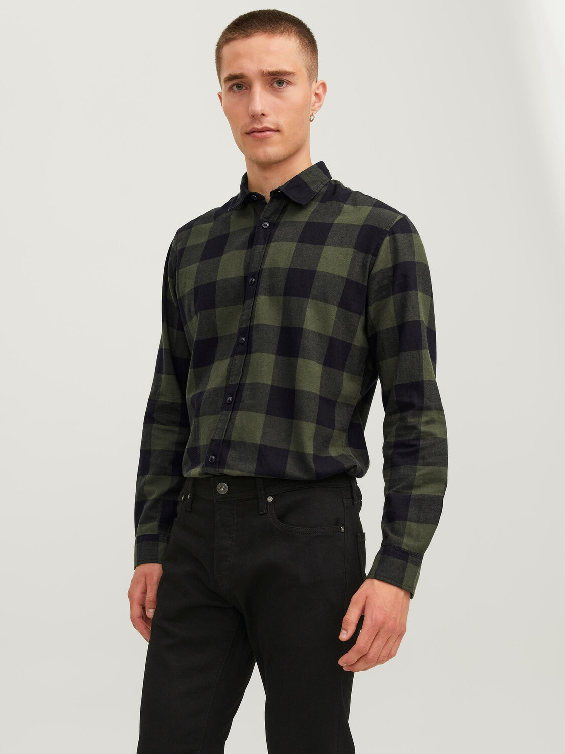 

Рубашка Jack & Jones Slim Fit JJEGINGHAM, зеленый