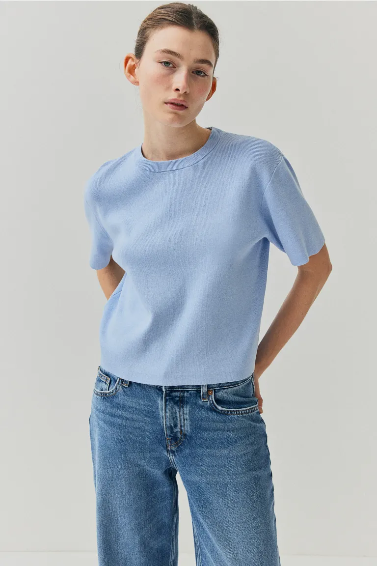 

Рубашка тонкой вязки H&M, синий
