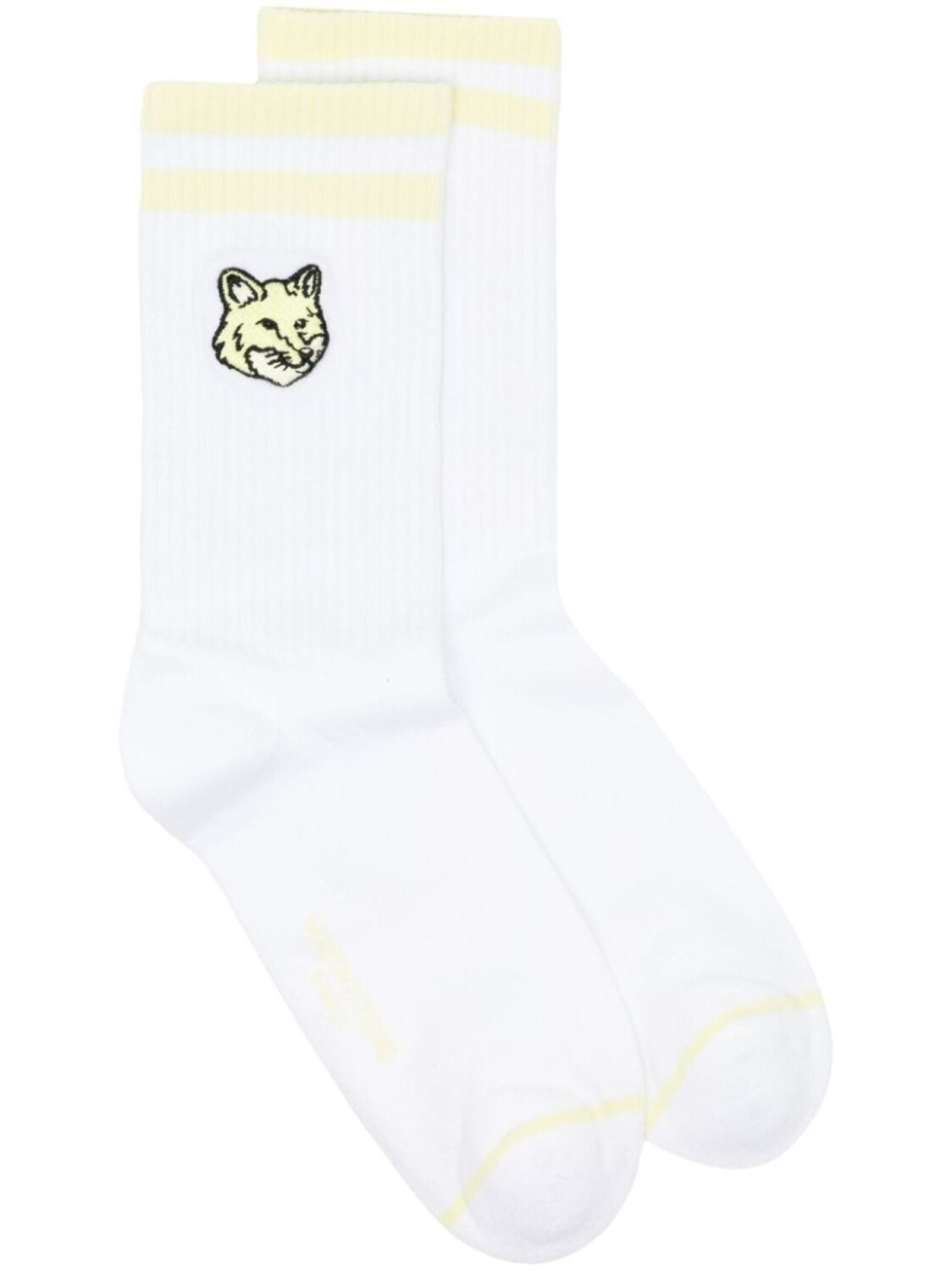 

Носки Bold Fox Head в рубчик Maison Kitsuné, белый
