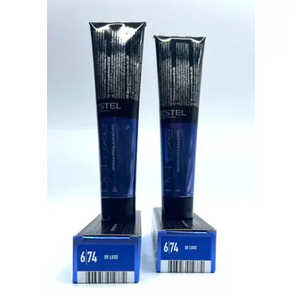 

Estel Deluxe Creme Pflege Haarfarbe 60мл Темно-русый коричнево-медный 6/74, Estel De Luxe