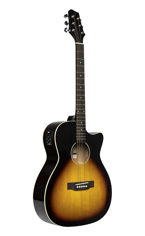 Акустическая гитара Stagg Cutaway Acoustic Electric Auditorium Guitar - Sunburst - SA35 ACE-VS