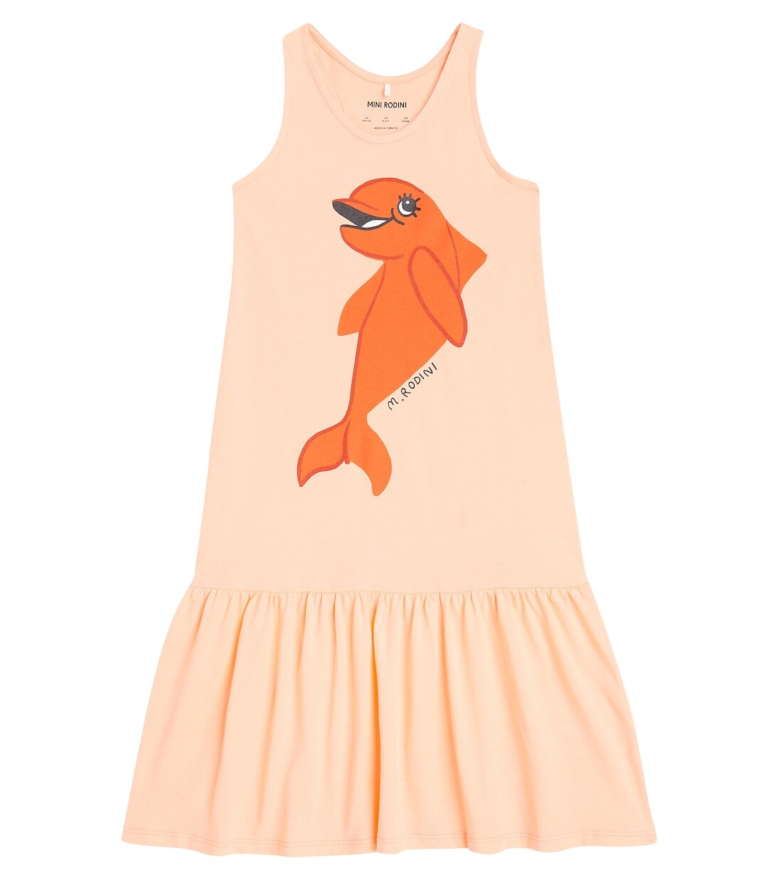

Платье из хлопкового джерси Dolphin Mini Rodini, розовый