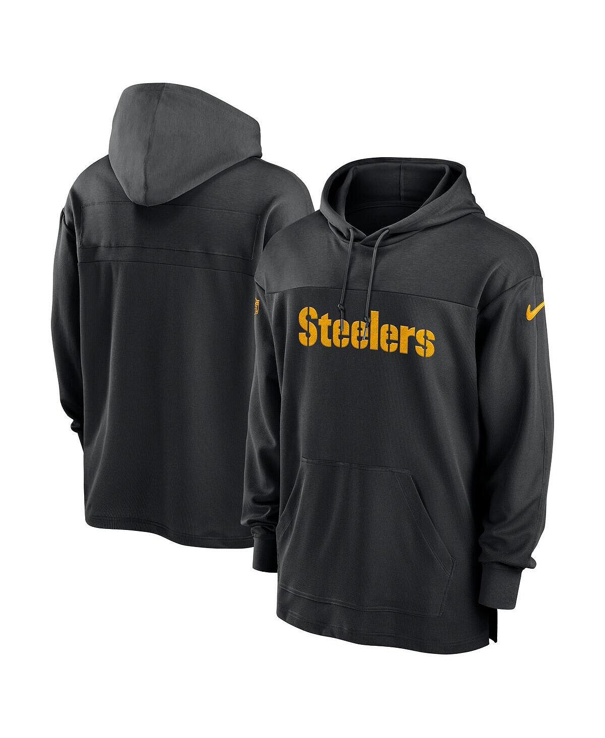 

Мужская черная футболка с капюшоном Pittsburgh Steelers 2023 Sideline Performance Nike
