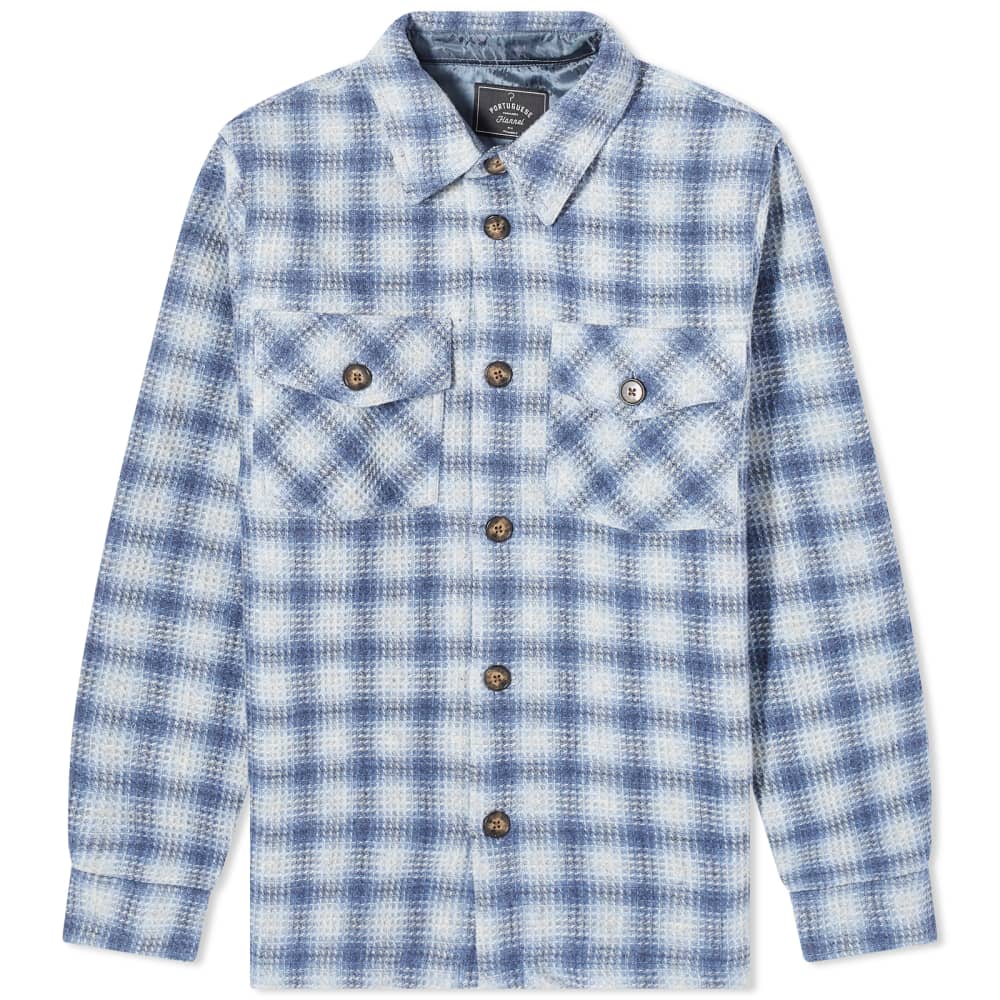 

Portuguese Flannel Рубашка с вафельным узором, синий