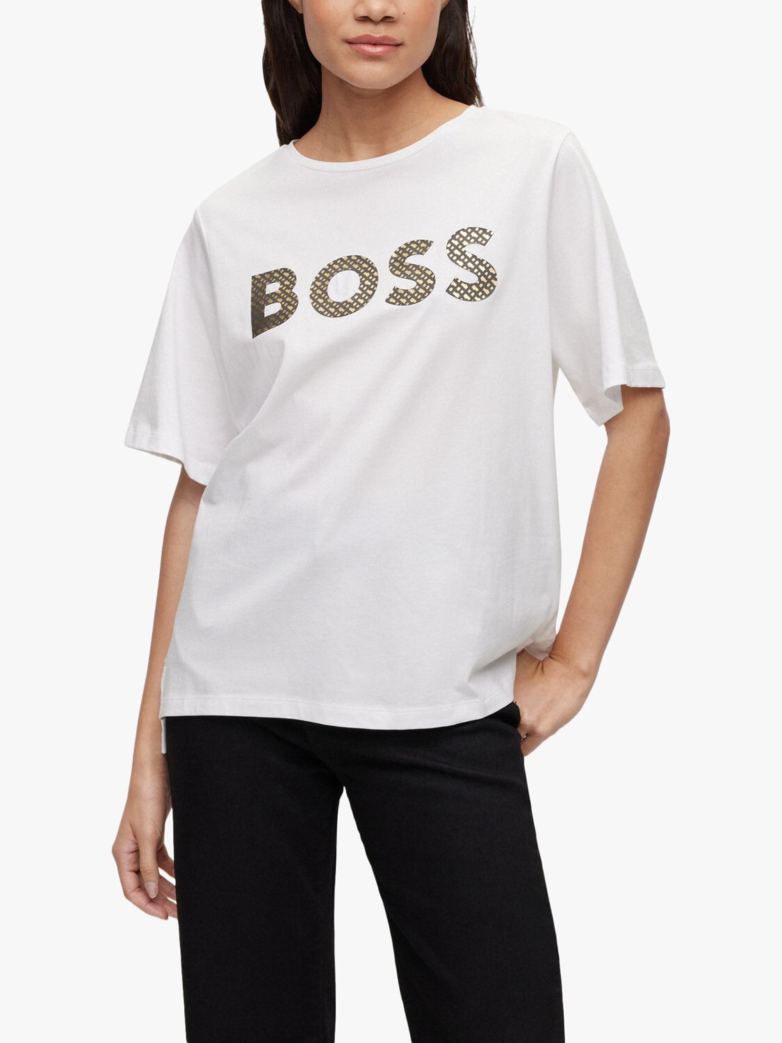

Футболка с логотипом HUGO BOSS Ekrisp, белая