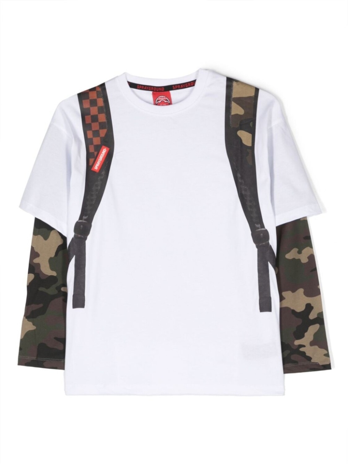 

Sprayground Kid многослойная футболка с принтом, белый